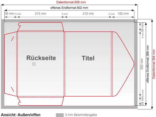 Formatansicht Stanze Konferenzmappe